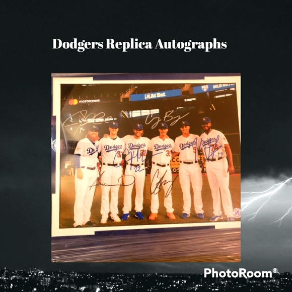 Replica autographed picture framed of dodgers stars
